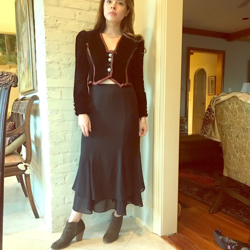 Adrianna Papell Layered Skirt